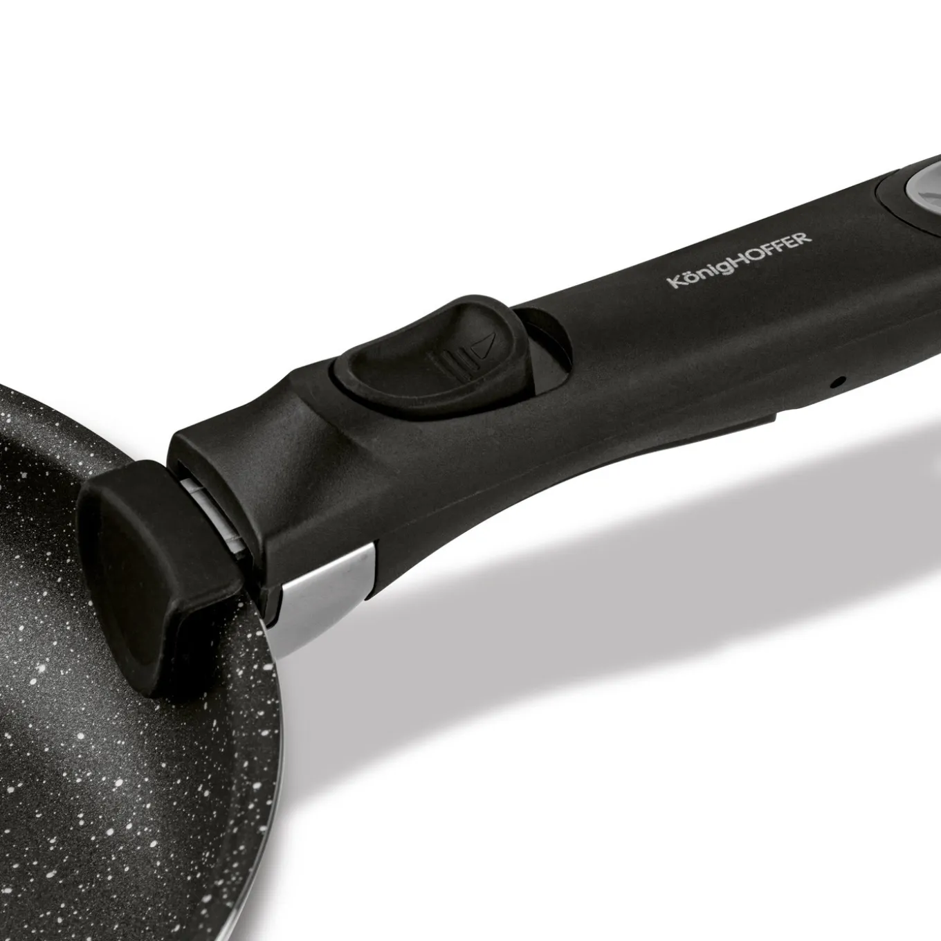 Zestaw 3 patelni z powłoką marmurową i odpinaną rączką Konighoffer Handy 20 cm 24 cm 28 cm