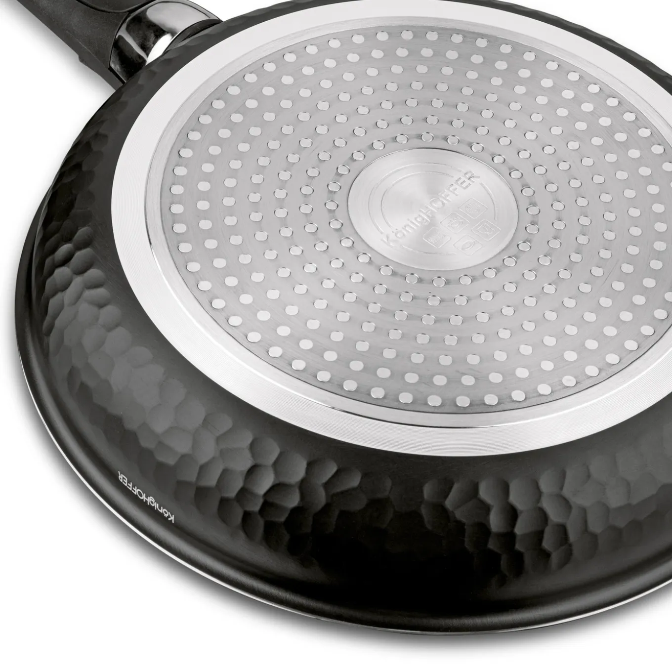 Zestaw 3 patelni z powłoką marmurową i odpinaną rączką Konighoffer Handy 20 cm 24 cm 28 cm