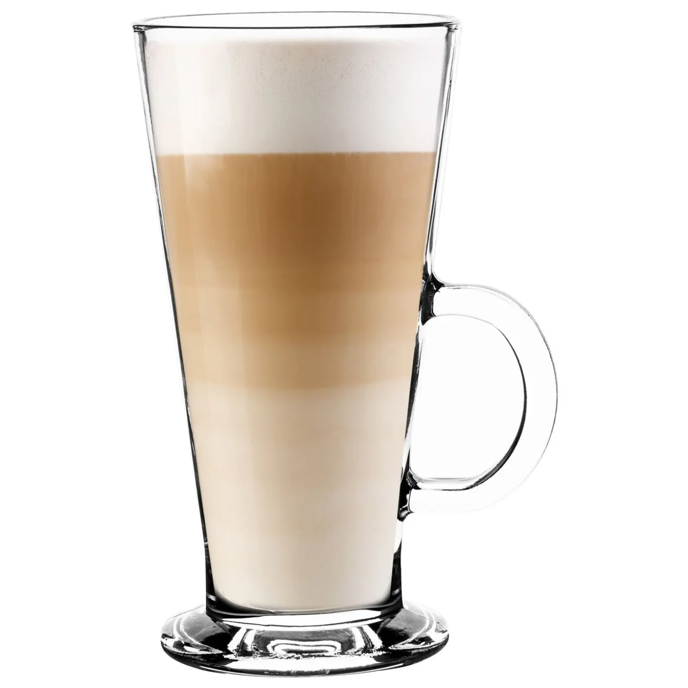 Zestaw 6 szklanek Tadar Caffee Latte 250 ml i 6 złotych łyżeczek koktajlowych