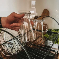 Zestaw 6 szklanek Tadar Caffee Latte 250 ml i 6 złotych łyżeczek koktajlowych