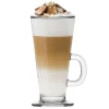 Zestaw 6 szklanek Tadar Caffee Latte 250 ml i elektryczny spieniacz do mleka
