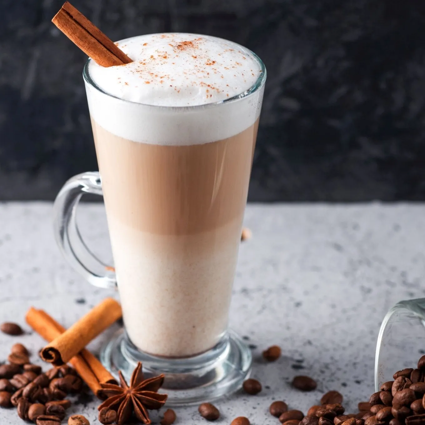 Zestaw 6 szklanek Tadar Caffee Latte 250 ml i elektryczny spieniacz do mleka